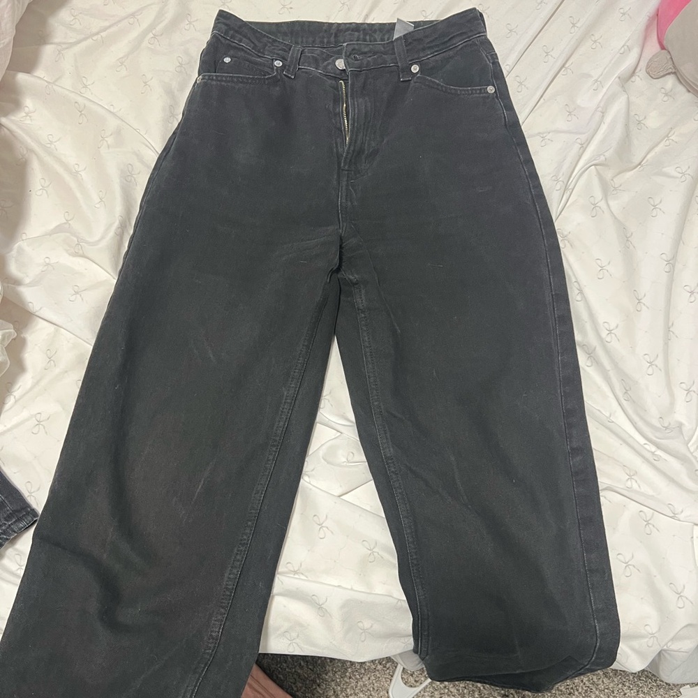 Classic Black Wide Leg Women's Jeans